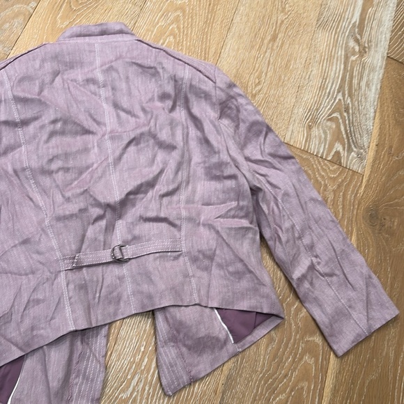 White House Black Market Linen Blend Moto Jacket - Picture 9 of 9